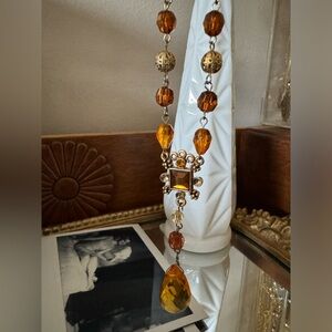 Amber Beaded Necklace